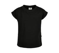 Urban Classics Mädchen T-Shirt Organic Extended Shoulder Tee – Loose-Fit Schwarz 134/140