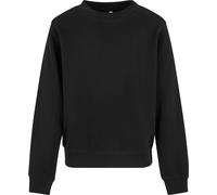 Urban Classics Mädchen Pullover Girls Oversized Light Terry Crewneck UCK6855 Black-122/128
