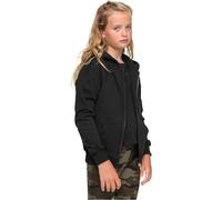 Urban Classics Mädchen Sweatshirtjacke Girls Organic Terry Zip Hoody, Farbe Black, Größe 110/116