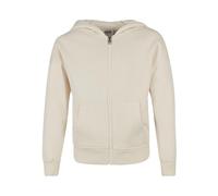 Urban Classics Mädchen Sweatshirtjacke Girls Organic Terry Zip Hoody, Farbe whitesand, Größe 110/116