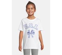 Urban Classics Mädchen T-Shirt 2 Pack kurzarm USA Bow & Girls Club UCK7918A White-110/116