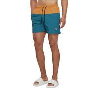Urban Classics Men's Block Swim Shorts Badehose, Teal/Toffee, XS