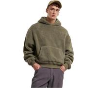 Urban Classics Men's TB7265-Oversized Teddy Hoody Sweatshirt, palegreen, XL