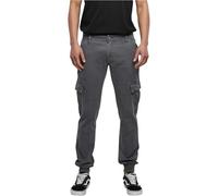 Cargohose URBAN CLASSICS "Urban Classics Herren Washed Cargo Twill Jogging Pants" Gr. 32, EURO-Größen, schwarz (darkshadow) Herren Hosen Cargohosen (97979258-32)