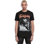 Mister Tee Herren Shirt 'Tupac California Love' schwarz / hellgrau / hellrot / gelb, Größe L, 5574468 Schwarz / Hellgrau / Hellrot / Gelb L