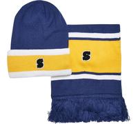 Urban Classics Mütze College Team Package Beanie And Scarf Spaceblue/Californiayellow/Wht