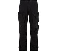 Cargohose URBAN CLASSICS "Urban Classics Multi Pocket Cargo Pants", Herren, Gr. 38, Normalgrößen, schwarz, 100% Baumwolle, unifarben, normal, Hosen Cargohose (40566102-38)