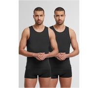 Urban Classics Natural Fibre Basic Tank Top 2-Pack TB7685B Black+Black-XL