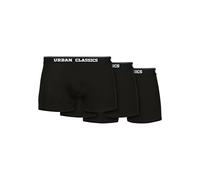 Urban Classics Herren Boxershorts Organic 3er-Pack – Bio-Baumwolle, Elastikbund – Schwarz 3XL