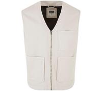 Urban Classics Herren Weste Organic Cotton Vest, Weste für Männer aus Bio-Baumwolle, Regular Fit, cloud, S