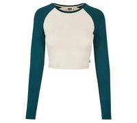 Longsleeve URBAN CLASSICS "Urban Classics Damen", Damen, Gr. XL, sandweiß, jasper, 95% Baumwolle, 5% Elasthan, unifarben, normal, Rundhals, Shirts (17754540-XL) sandweiß, jasper