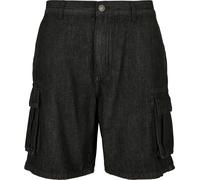 Urban Classics Herren Kurze Jeans Organic Denim Cargo Shorts, Farbe Black Washed, Größe 36