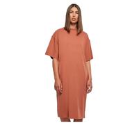 Urban Classics Damen Kurzarmkleid Organic Oversized Terracotta 4XL