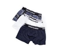 Urban Classics - Organic Pack Of 3 Bandana Navy/Navy/White - Boxershorts - Blau - S - 95% Baumwolle, 5% Elastan Blau S