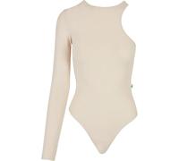 Body URBAN CLASSICS "Urban Classics Damen Ladies Organic Stretch Asymmetric Body", Damen, Gr. 5XL, US-Größen, sandweiß, 95% Baumwolle, 5% Elasthan, Bodys Body (60467524-5XL) sandweiß