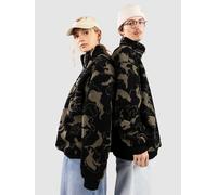 Urban Classics Oversized Pattern Teddy Troyer Half-Zip Fleece Pullover oliveswirl Herren Gr. XL