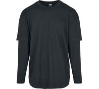 Urban Classics T-Shirt Oversized Shaped Double Layer LS Tee Black/Black-L