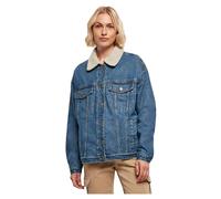 Urban Classics Ladies Oversized Sherpa Denim Jacket in Gr. 4XL in Blau
