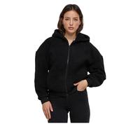 Urban Classics Ladies Oversized Sherpa Zip Hoody in Gr. L in Schwarz