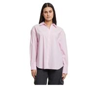 Klassische Bluse URBAN CLASSICS "Urban Classics Ladies Oversized Striped Blouse", Damen, Gr. L, softpink, weiß, 69% Baumwolle, 29% Polyester, 2% Elasthan, Blusen (27026117-L) softpink, weiß