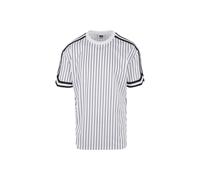 Urban Classics Herren T-Shirt Oversized Striped Mesh Tee, lässiges gestreiftes Mesh T-Shirt für Männer, Rundhals, Regular Fit, white/black, M