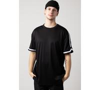 Urban Classics Oversized Stripes Mesh Tee Männer in Gr. M in Schwarz