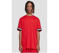 Urban Classics Oversized Stripes Mesh T-Shirts in Gr. L in Rot