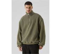 Urban Classics Oversized Teddy Halbzippullover M Pale Green