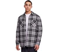Urban Classics Herren TB6326-Padded Checked Shirt Jacket Hemd, Black/White, 3XL