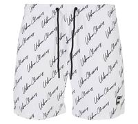 Urban Classics Pattern Swim Shorts in Gr. M in Weiß