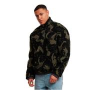 Urban Classics Pullover Oversized Pattern Teddy Troyer Half-Zip Fleece Oliveswirl Herren Gr. L