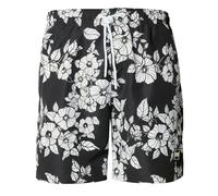 Urban Classics Pattern Swim Short Black Flowers - M
