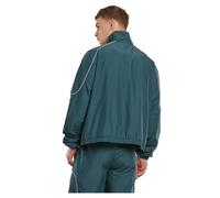 Trainingsjacke URBAN CLASSICS "Urban Classics Piped Panel Trackjacket", Herren, Gr. 3XL, grün (bottlegrün), 100% Polyester, gestreift, klassisch, normal, amerikanischer Ausschnitt, Langarm, Jacken (21