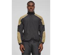 Urban Classics Herren Trainingsjacke Piped Track Jacket, Trainingsjacke für Männer, Regular Fit, Sportjacke, black, L