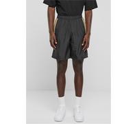 Urban Classics Herren Shorts Piped Track Shorts, Trainingsshorts für Männer, Loose Fit Sportshorts, knielang, black, 5XL