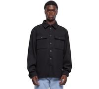 Kurzmantel URBAN CLASSICS "Urban Classics Herren Plain Overshirt", Herren, Gr. L, schwarz, 100% Polyester, Mäntel Kurzmantel (32252203-L) schwarz