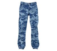 Cargohose URBAN CLASSICS "Urban Classics Laser Camo Printed Jeans", Herren, Gr. 32, Normalgrößen, blaulasercamo, 100% Baumwolle, relaxed fit, Hosen Cargohose (71430904-32) blaulasercamo