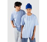 Urban Classics Men's TB7311-Printed Pinstripe Tee T-Shirt, PowderBlue/White/Royal, XL