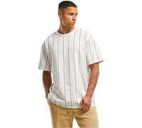 Urban Classics Printed Pinstripe Tee Offwhite/White/Black, 4XL