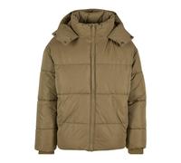 Winterjacke URBAN CLASSICS "Urban Classics Puffer Jacket With Flap Hood", Herren, Gr. XXL, tiniolive, 100% Polyester, mehrfarbig, normal, ohne Ausschnitt, Jacken Winterjacke (66743310-XXL) tiniolive