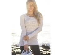 Urban Classics Damen Sweatshirt Long Wideneck Sweater Weiß Regular Fit 5XL