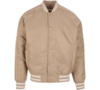 Bomberjacke URBAN CLASSICS "Urban Classics Racer Bomber Jacket", Herren, Gr. XL, chalkdust, 100% Nylon, unifarben, normal, amerikanischer Ausschnitt, Jacken Bomberjacke (26320740-XL) chalkdust