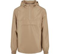 Funktionsmantel URBAN CLASSICS "Urban Classics Herren Recycled Basic Pull Over Jacket", Herren, Gr. S, unionbeige, 63% Polyester, 37% Polyester (Recycelt), Mäntel (57703338-S) unionbeige