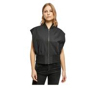 Urban Classics Ladies Recycled Short Bomber Vest in Gr. 3XL in Schwarz