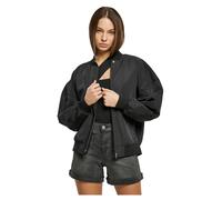 Bomberjacke URBAN CLASSICS "Urban Classics Damen", Damen, Gr. 4XL, schwarz, 100% Polyester, unifarben, normal, Rundhals, Jacken Bomberjacke (60626949-4XL) schwarz