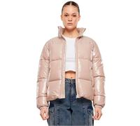 Urban Classics Damen Winterjacke Recycled Short Shiny Pufferjacke glänzend Loose Fit duskrose Gr. M