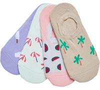 Urban Classics Recycled Yarn Invisible Summer Socks 4-Pack Multicolor-43-46