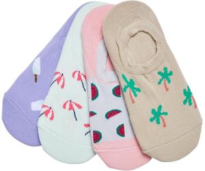 Urban Classics Recycled Yarn Invisible Summer Socks 4-Pack Multicolor-43-46