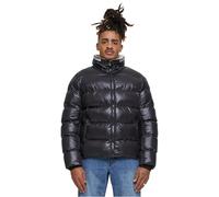 Winterjacke URBAN CLASSICS "Urban Classics Recycled Zip neck Puffer Jacket", Herren, Gr. L, schwarz, 100% Polyamid, unifarben, normal, hoch geschlossener Ausschnitt, Jacken Winterjacke (53519445-L) sc