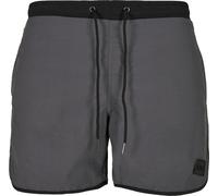 Urban Classics Herren Badeshorts Retro Swimshorts mit Kordelzug Black/Darkshadow M
